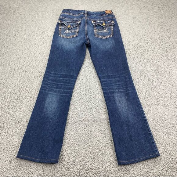 American Eagle Women's Kick Boot Back Flap Pockets Jeans  |  Size:  8 Regular - Picture 4 of 16